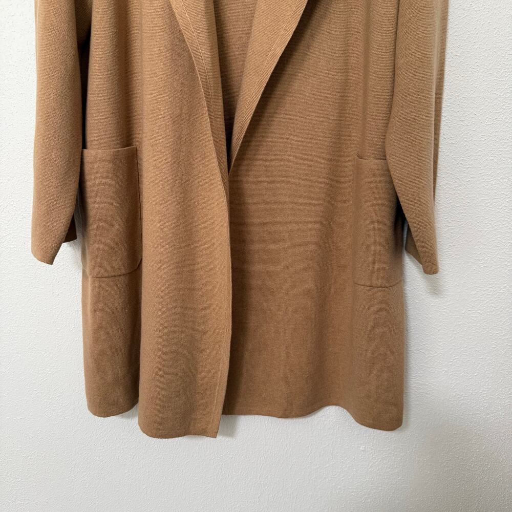 J.Crew New Women's Tan Wool Blend Knit Open Front Cardigan Size XXL - Picture 3 of 15